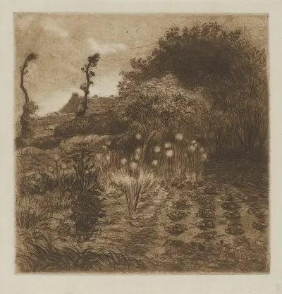 Potager à la Ville-Hue av Henri Rivière