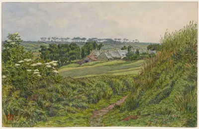 Vår i Lesquiffinec. Morgat av Henri Rivière