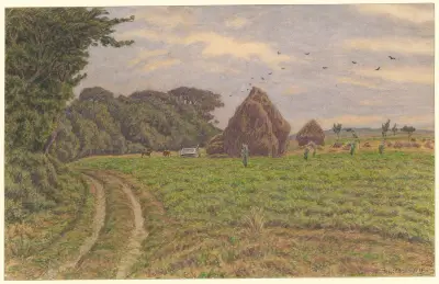 Quiberville av Henri Rivière