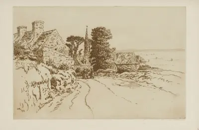 Vägen till Saint-Jean i Tréboul av Henri Rivière