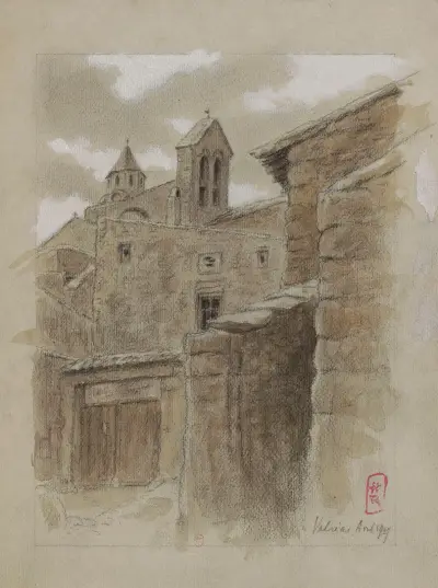 Valréas av Henri Rivière