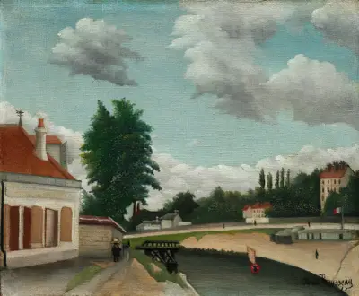 Outskirts of Paris av Henri Rousseau