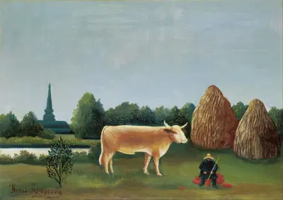 Scene in Bagneux on the Outskirts of Paris av Henri Rousseau