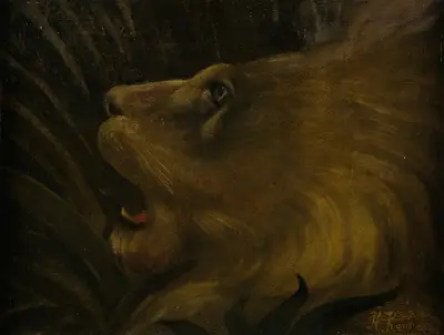 Tête de lion av Henri Rousseau