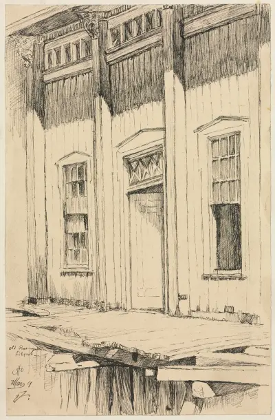 Old Passenger Depot, Cleveland (c .1870-1909) av Otto Henry Bacher
