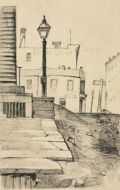 Street Scene, Cleveland av Otto Henry Bacher