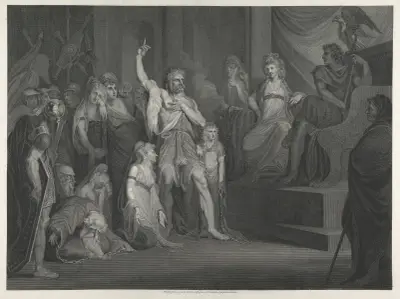 Caractacus inför domstolen av Henry Fuseli
