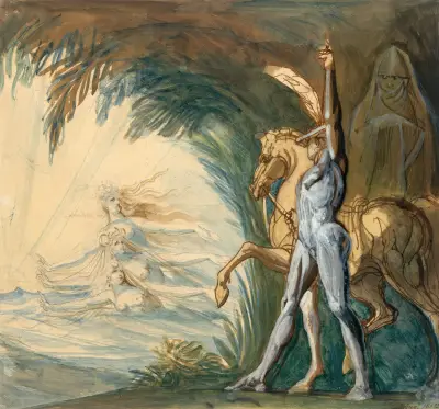 Hagen och Donaus nymfer av Henry Fuseli