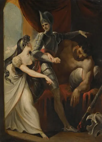 Hüon räddar Angela från jätten Angulaffer, ur Wielands Oberon av Henry Fuseli