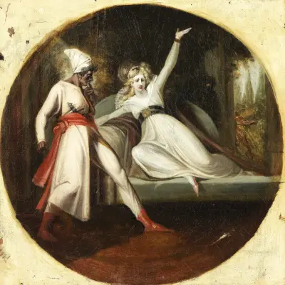 Leonora Discovers Alonzo’s Dagger av Henry Fuseli