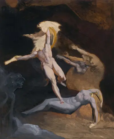 Perseus lämnar gorgonernas grotta av Henry Fuseli