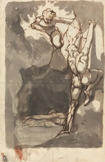 Study for ‘Finding of the Body of Bassanio’ av Henry Fuseli