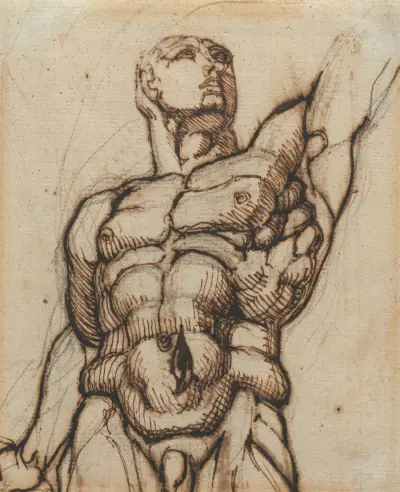Studie av en av Quirinalens Dioskurer av Henry Fuseli