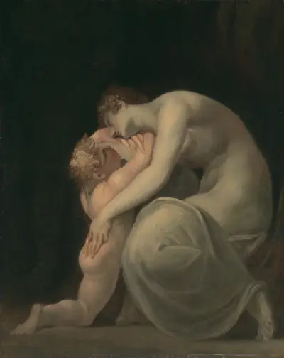 Tekemessa och Eurysakes av Henry Fuseli