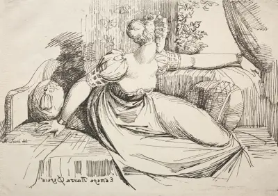 Woman on a Sofa av Henry Fuseli