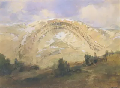 Folded Strata, A Great Geological Arch, Colorado av William Henry Holmes