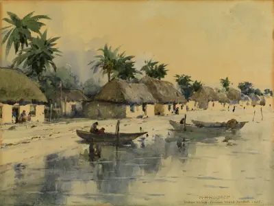 Indian Village, Cozumel Island, Yucatan av William Henry Holmes