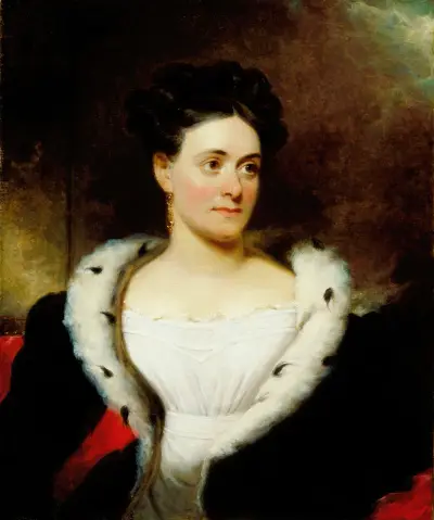 Portrait of Mrs. James W. Wallack av Henry Inman