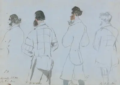A Shooting Party; Lord Ossulston, Mr. W. Wells, Lord Abercorn and Sir E. Landseer av Sir Edwin Henry Landseer