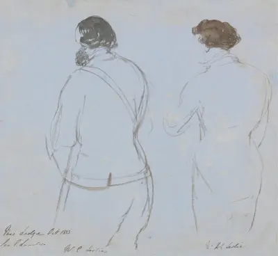 A Shooting Party; Mr. C. Leslie and Mr. John Leslie av Sir Edwin Henry Landseer