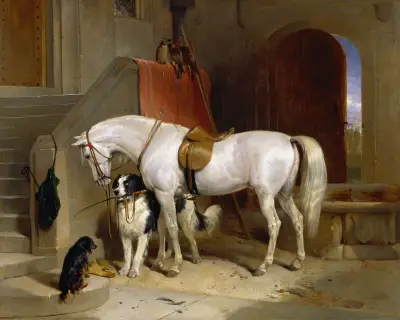 Favourites, the Property of H.R.H. Prince George of Cambridge av Sir Edwin Henry Landseer