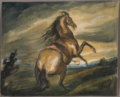 Rearing Horse av Sir Edwin Henry Landseer