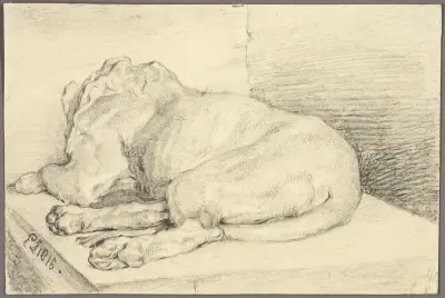 Liggande lejon, från ryggen av Sir Edwin Henry Landseer