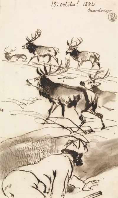 The Deer-Stalker, Oct. 15, 1852 av Sir Edwin Henry Landseer