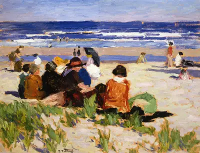 On the Beach, Ogunquit, Maine av Edward Henry Potthast