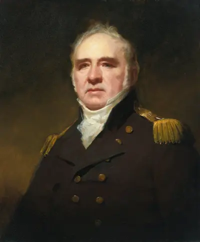 Portrait Of Captain James Forbes-Drummond, R.N., Of Hawthornden av Sir Henry Raeburn