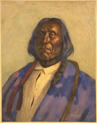 Náčelník Red Cloud – Sioux, Joseph Henry Sharp