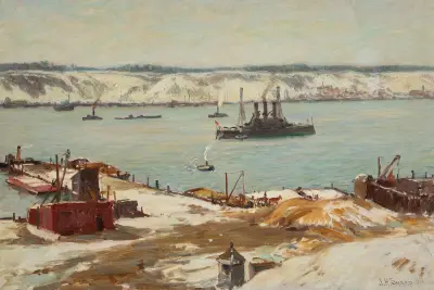Řeka Hudson a válečné lodě, USS Connecticut, Joseph Henry Sharp