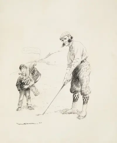 Golfista z zatroskaną miną, William Henry Walker