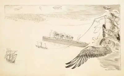 Kobieta w skrzydlatym rydwanie, William Henry Walker