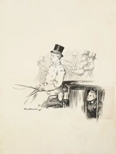Kobieta jadąca powozem, William Henry Walker