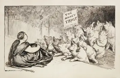 Circe Marmon und die Schweine. Chor der Verzauberten; Oh Circe, mach uns wieder zu Männern!!! von William Henry Walker