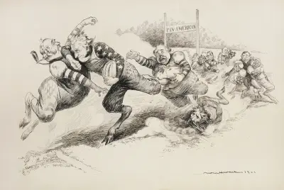 Panamerykański mecz futbolowy z zawodnikami reprezentującymi różne kraje, William Henry Walker