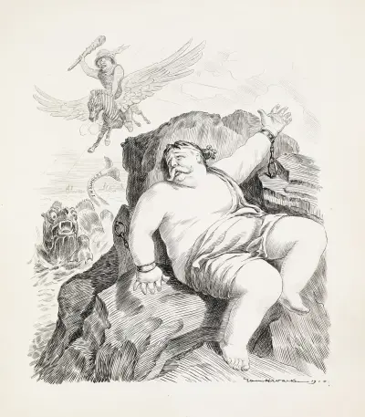 Perseusz i Andromeda. Wystawiane w czerwcu w National Theatre, William Henry Walker
