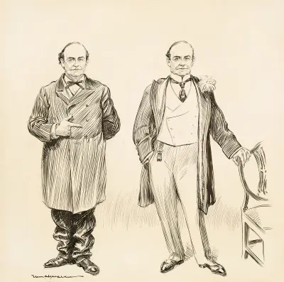 Portret dwóch mężczyzn, a może dwa wizerunki tego samego mężczyzny, William Henry Walker