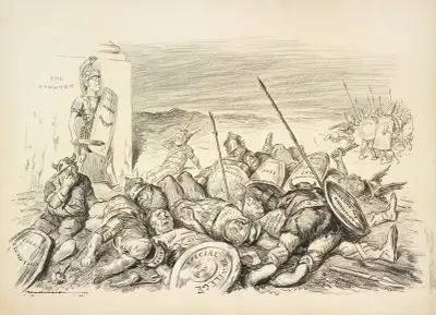Präsident Woodrow Wilson als römischer Soldat, das Land verteidigend von William Henry Walker