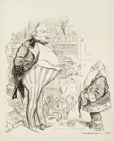 Święty Mikołaj; Ogłaszałeś, że szukasz chłopca do zawiązywania paczek. Robię to od wieków, William Henry Walker