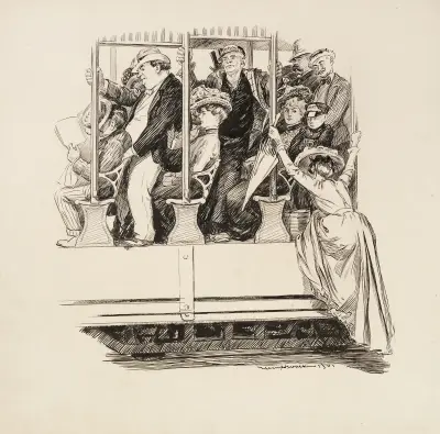 Kilka osób w tramwaju, William Henry Walker