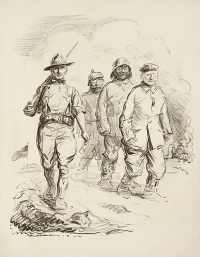 Gdzieś, kiedyś we Francji. E. Samuel Manhatten, szeregowiec U.S.A. przyprowadza swojego szofera, William Henry Walker