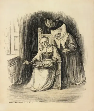 Kuszenie, 1915, William Henry Walker