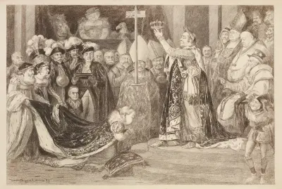 Die Krönung einer Frau vor der Elite des Landes und den Kirchenführern von William Henry Walker