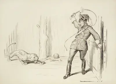Młode niedźwiedzia i jego trener, William Henry Walker