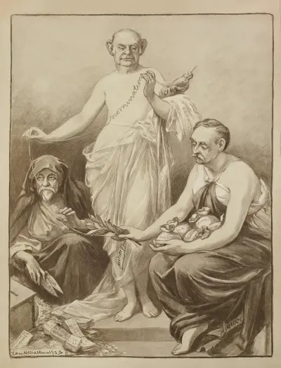 Trzej mężczyźni w rolach trzech bogiń losu, William Henry Walker