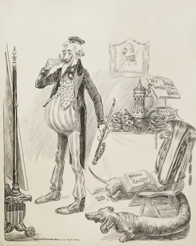 Uncle Sam als Kaiser dargestellt von William Henry Walker