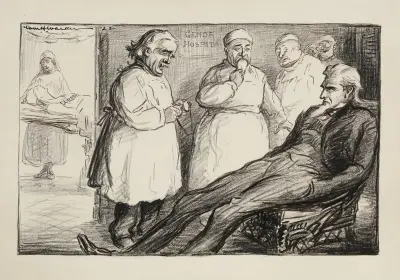 Wujek Sam w poczekalni „Genoa Hospital”, William Henry Walker