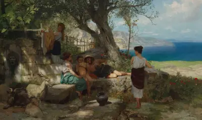 At the spring well av Henryk Siemiradzki